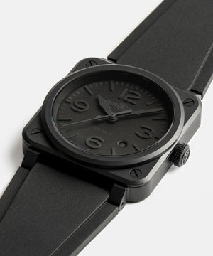 Bell & Ross 柏萊士 BR-03 PHANTOM 黑色陶瓷自動腕錶 41mm BR03A-PH-CE/SRB