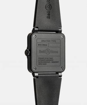 Bell & Ross 柏萊士 BR-03 PHANTOM 黑色陶瓷自動腕錶 41mm BR03A-PH-CE/SRB