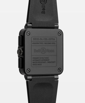 Bell & Ross 柏萊士 BR03-94 BLACK MATTE BR-03 陶瓷計時機械腕錶 42mm BR0394-BL-CE