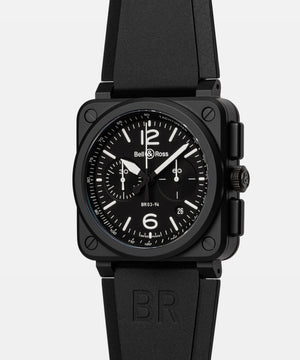 Bell & Ross 柏萊士 BR03-94 BLACK MATTE BR-03 陶瓷計時機械腕錶 42mm BR0394-BL-CE