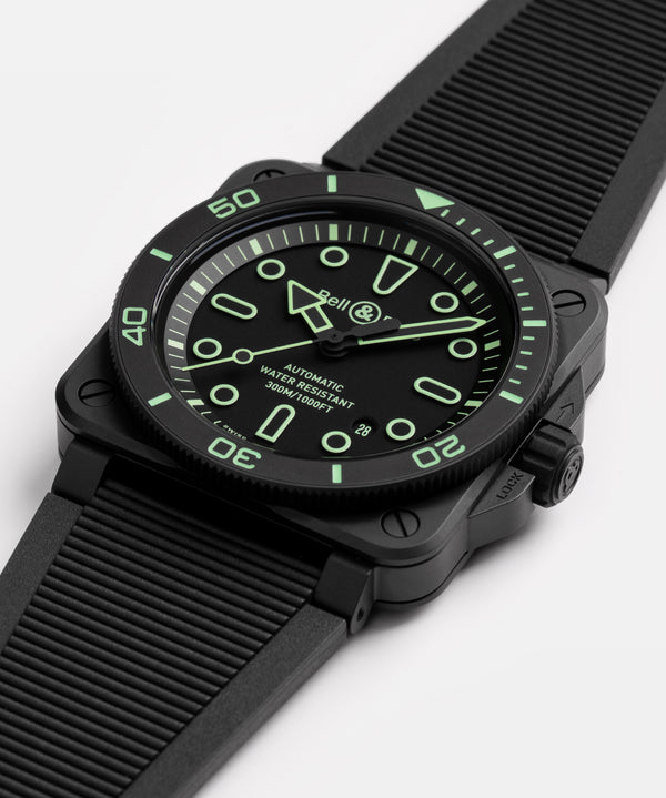 Bell & Ross 柏萊士 BR-03 Diver Lum Outline 陶瓷300米潛水自動腕錶 42mm
