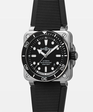 Bell & Ross 柏萊士 BR-03 Diver BLACK STEEL 300米潛水自動腕錶 42mm BR03A-D-BL-ST/SRB