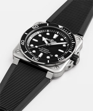 Bell & Ross 柏萊士 BR-03 Diver BLACK STEEL 300米潛水自動腕錶 42mm BR03A-D-BL-ST/SRB