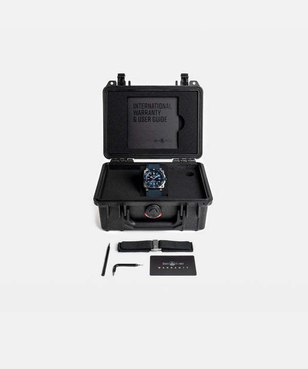 Bell & Ross 柏萊士 BR 03 Diver Blue STEEL 300米潛水自動腕錶 42mm