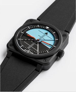 Bell & Ross 柏萊士 BR-03 Horizon 人工地平儀限量版腕錶 41mm BR03A-HRZ-CE/SRB