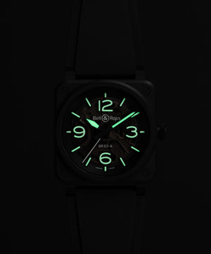 Bell & Ross 柏萊士 BR-03 Skeleton Black Ceramic 鏤空陶瓷自動腕錶 41mm BR03A-BL-SKCE/SRB