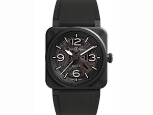 Bell & Ross 柏萊士 BR-03 Skeleton Black Ceramic 鏤空陶瓷自動腕錶 41mm BR03A-BL-SKCE/SRB - 新萬國鐘錶