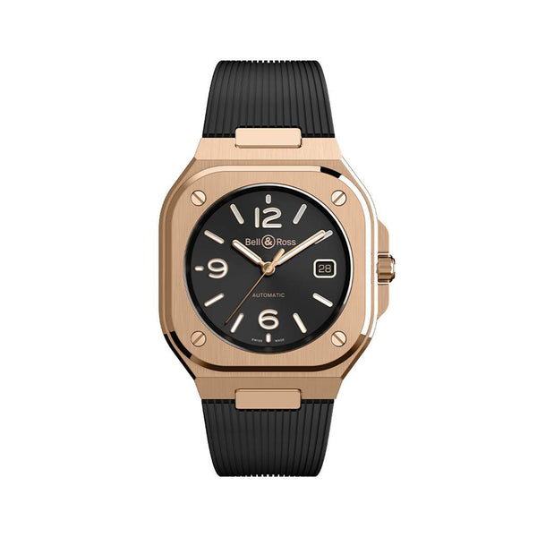 Bell & Ross 柏萊士 BR-05 GOLD 18k玫瑰金機械腕錶 40mm BR05A-BL-PG/SRB