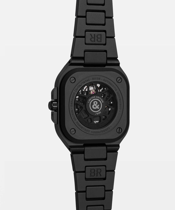 Bell & Ross 柏萊士 BR 05 SKELETON BLACK LUM CERAMIC 黑色陶瓷夜光鏤空腕錶 41mm