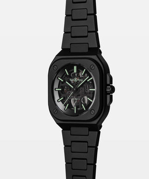 Bell & Ross 柏萊士 BR-05 SKELETON BLACK LUM CERAMIC 黑色陶瓷夜光鏤空腕錶 41mm BR05A-BLM-SKCE/SCE