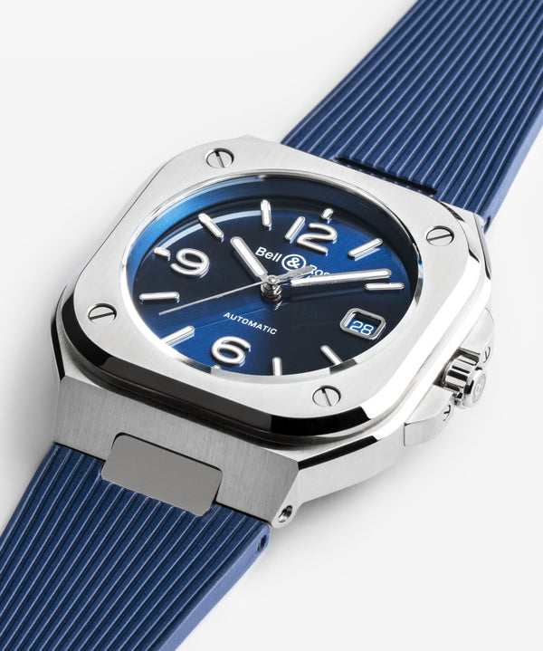 Bell & Ross 柏萊士 BR-05 Blue Steel 不鏽鋼機械腕錶 40mm BR05A-BLU-ST/SRB