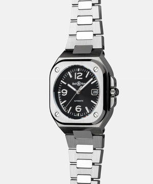 Bell & Ross 柏萊士 BR-05 BLACK STEEL 不鏽鋼機械腕錶 40mm BR05A-BL-ST/SST - 新萬國鐘錶