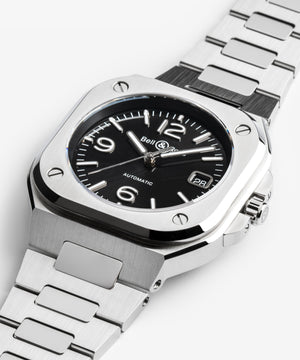 Bell & Ross 柏萊士 BR-05 BLACK STEEL 不鏽鋼機械腕錶 40mm BR05A-BL-ST/SST - 新萬國鐘錶
