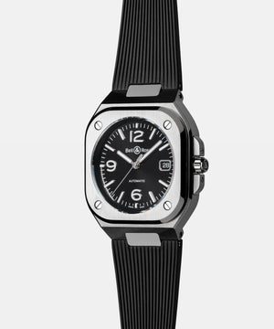 Bell & Ross 柏萊士 BR-05 BLACK STEEL 不鏽鋼機械腕錶 40mm BR05A-BL-ST/SRB - 新萬國鐘錶