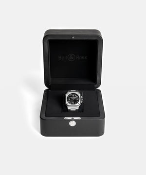 Bell & Ross 柏萊士 BR-05 BLACK STEEL 不鏽鋼機械腕錶 40mm BR05A-BL-ST/SRB - 新萬國鐘錶