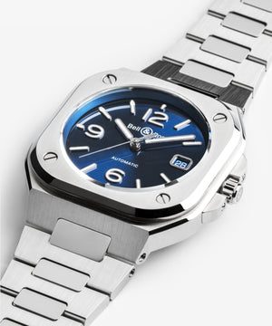 Bell & Ross 柏萊士 BR-05 Blue Steel 不鏽鋼機械腕錶 40mm BR05A-BLU-ST/SST - 新萬國鐘錶