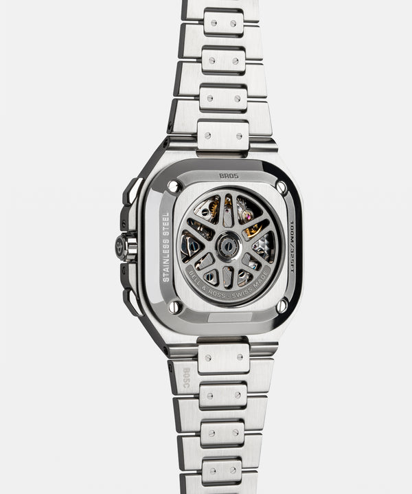 Bell & Ross 柏萊士 BR 05 CHRONO GREY STEEL & GOLD 不鏽鋼18k玫瑰金計時腕錶 42mm
