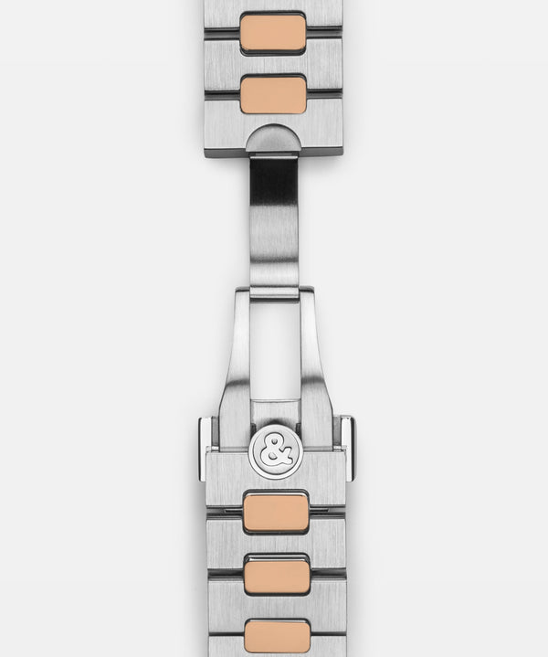 Bell & Ross 柏萊士 BR 05 CHRONO GREY STEEL & GOLD 不鏽鋼18k玫瑰金計時腕錶 42mm