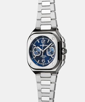 Bell & Ross 柏萊士 BR-05 Chrono Blue Steel 計時碼表 42mm BR05C-BLU-ST/SST - 新萬國鐘錶