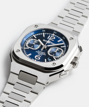 Bell & Ross 柏萊士 BR-05 Chrono Blue Steel 計時碼表 42mm BR05C-BLU-ST/SST - 新萬國鐘錶