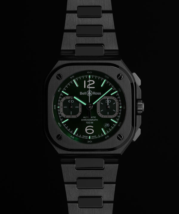Bell & Ross 柏萊士 BR-05 Chrono Green Steel 綠面計時機械腕錶 42mm BR05C-GN-ST/SST