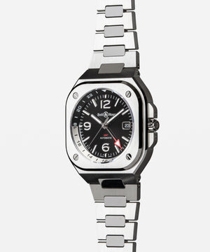 Bell & Ross 柏萊士 BR-05 GMT Black 兩地時區機械時尚腕錶 41mm BR05G-BL-ST/SST