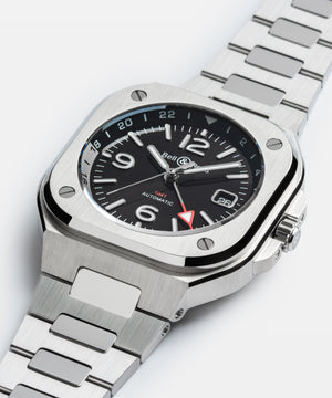 Bell & Ross 柏萊士 BR-05 GMT Black 兩地時區機械時尚腕錶 41mm BR05G-BL-ST/SST