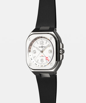 Bell & Ross 柏萊士 BR-05 GMT 兩地時區時尚機械腕錶 41mm BR05G-SI-ST/SRB