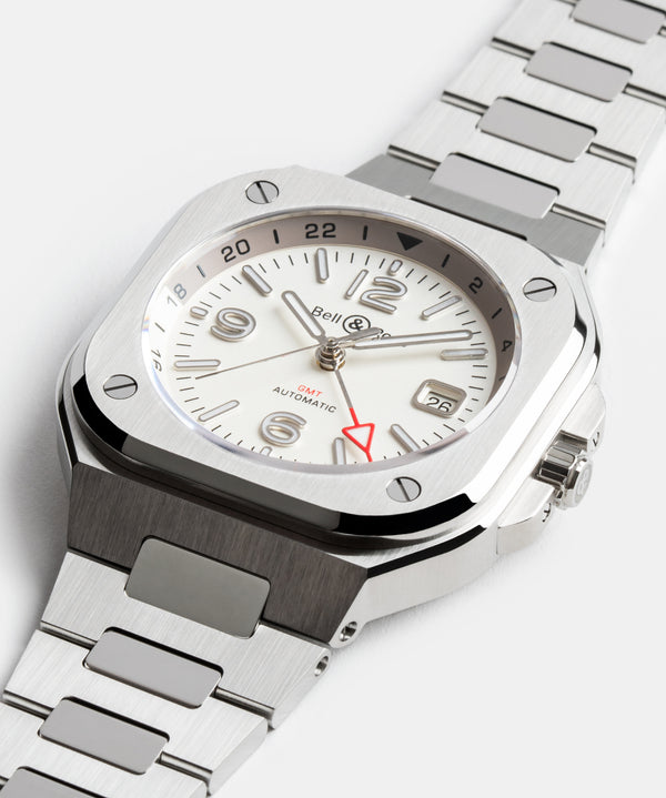 Bell & Ross 柏萊士 BR-05 GMT 兩地時區時尚機械腕錶 41mm BR05G-SI-ST/SST