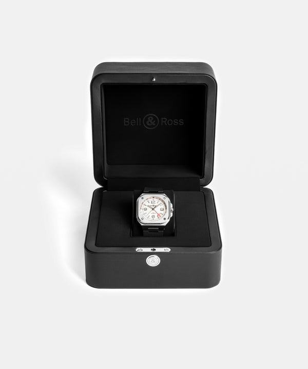 Bell & Ross 柏萊士 BR-05 GMT 兩地時區時尚機械腕錶 41mm BR05G-SI-ST/SRB