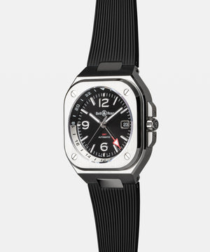 Bell & Ross 柏萊士 BR-05 GMT Black 兩地時區機械時尚腕錶 41mm BR05G-BL-ST/SRB