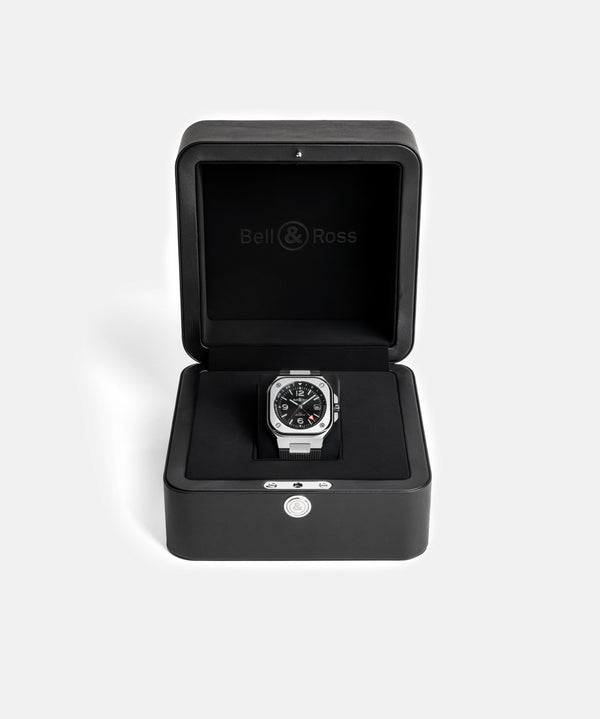 Bell & Ross 柏萊士 BR-05 GMT Black 兩地時區機械時尚腕錶 41mm BR05G-BL-ST/SRB