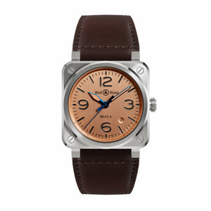 Bell & Ross 柏萊士 BR-03 COPPER 鍍金銅面不鏽鋼自動腕錶 41mm BR03A-GB-ST/SCA