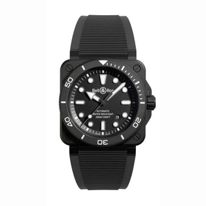 Bell & Ross 柏萊士 BR-03 DIVER BLACK MATTE CERAMIC 陶瓷300米潛水自動腕錶 42mm BR03A-D-BL-CE/SRB - 新萬國鐘錶