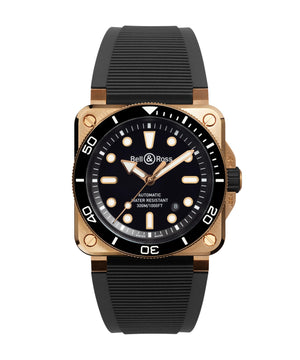 Bell & Ross 柏萊士 BR-03 Diver Black Bronze 300米青銅潛水自動腕錶 42mm BR03A-D-BL-BR/SRB