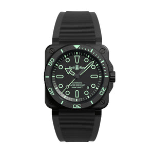 Bell & Ross 柏萊士 BR-03 Diver Lum Outline 陶瓷300米潛水自動腕錶 42mm BR03A-D-OL-CE/SRB - 新萬國鐘錶