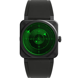 Bell & Ross 柏萊士 BR-03 Green Radar Ceramic 綠色雷達陶瓷自動機械腕錶 41mm BR03A-GRDR-CE/SRB