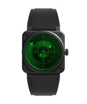 Bell & Ross 柏萊士 BR-03 Green Radar Ceramic 綠色雷達陶瓷自動機械腕錶 41mm BR03A-GRDR-CE/SRB