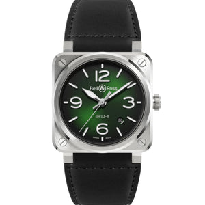 Bell & Ross 柏萊士 BR-03 Green Steel 漸變綠色面不鏽鋼自動腕錶 41mm BR03A-GN-ST/SCA - 新萬國鐘錶