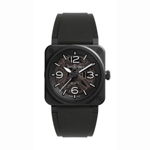 Bell & Ross 柏萊士 BR-03 Skeleton Black Ceramic 鏤空陶瓷自動腕錶 41mm BR03A-BL-SKCE/SRB - 新萬國鐘錶