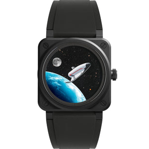 Bell & Ross 柏萊士 BR-03 Space Mission 太空任務陶瓷機械腕錶 41mm BR03A-SPM-CE/SRB