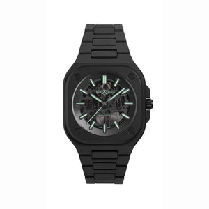 Bell & Ross 柏萊士 BR-05 SKELETON BLACK LUM CERAMIC 黑色陶瓷夜光鏤空腕錶 41mm BR05A-BLM-SKCE/SCE - 新萬國鐘錶