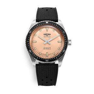 VULCAIN 窩路堅 Skindiver 潛水員系列200米鮭魚面機械腕錶 38mm 660170B87.BAC201