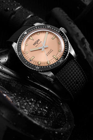 VULCAIN 窩路堅 Skindiver 潛水員系列200米鮭魚面機械腕錶 38mm 660170B87.BAC201