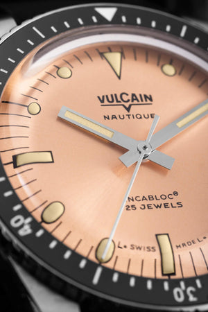 VULCAIN 窩路堅 Skindiver 潛水員系列200米鮭魚面機械腕錶 38mm 660170B87.BAC201