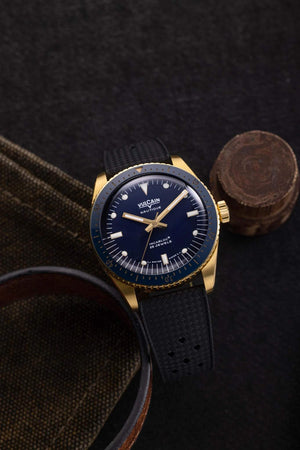 VULCAIN 窩路堅 Skindiver 潛水員系列200米PVD黃金機械腕錶 38mm 661170A37.BOR200