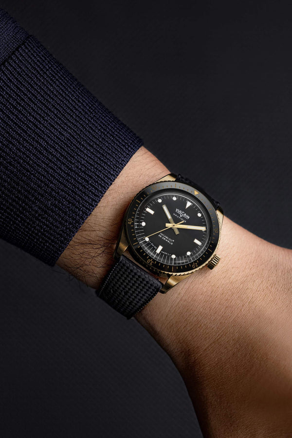 VULCAIN 窩路堅 Skindiver 潛水員系列200米青銅機械腕錶 38mm 662170A07.BNR200