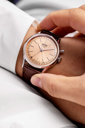 VULCAIN 窩路堅總統系列鬧鈴手上鍊腕錶 39mm 100173A80.BAN248