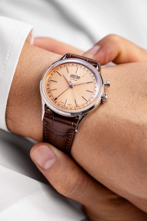 VULCAIN 窩路堅總統系列鬧鈴手上鍊腕錶 39mm 100173A80.BAN248