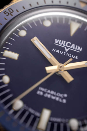 VULCAIN 窩路堅 Skindiver 潛水員系列200米PVD黃金機械腕錶 38mm 661170A37.BOR200